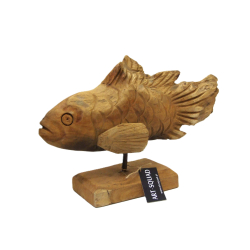 Dekoracja drewniana Rzeźba Ryba 40cm